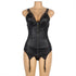 Large Black Zipper Babydoll With Garter